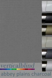 Abbey Plains Charcoal 89mm Vertical Blind