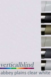 Abbey Plains Clear White 89mm Vertical Blind