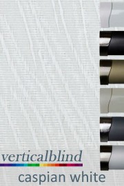 Caspian White 89mm Vertical Blind