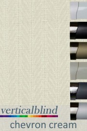 Chevron Cream 89mm Vertical Blind